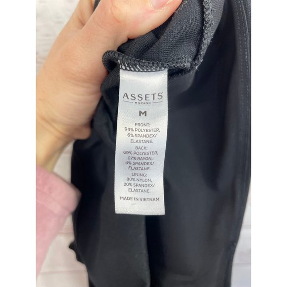 SPANX Assets Faux Leather Front Leggings Black Medium - Picture 5 of 5